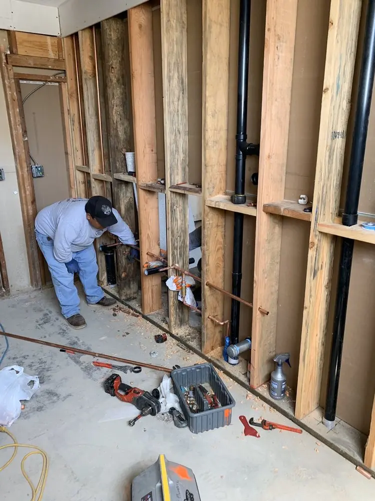 Commercial rough-in plumbing for Trenchless Sewer Repair in Downtown Austin